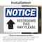 Signmission Restrooms This Way Please (Up Arrow) Sign With Symbol, 10 in W x Rectangle, Vinyl Decal OS-2PACK-NS-D-710-L-18100 - alternate 2